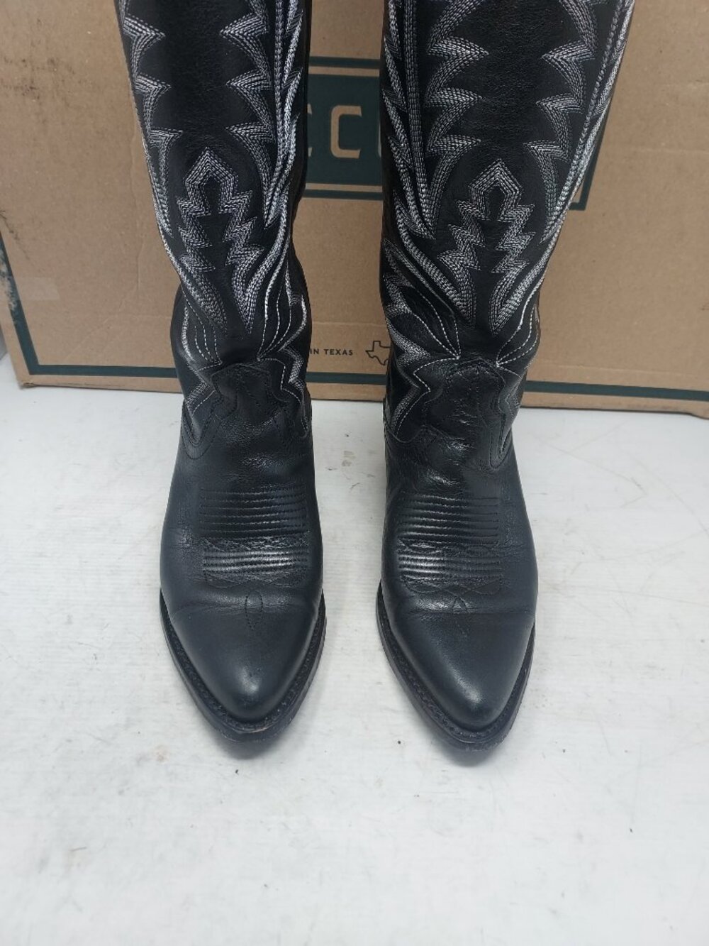 Tecovas WOMENS Black Midnight The Abby Cowboy Tall Boot - Picture 8 of 9